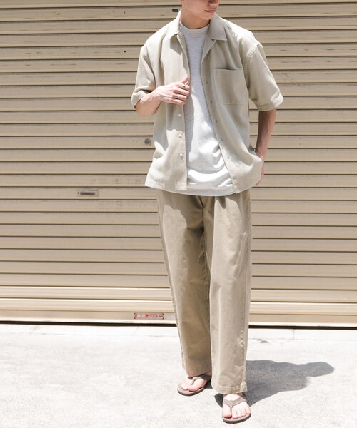 URBAN RESEARCH DOORS（アーバンリサーチドアーズ）の「FORK&SPOON　フレンチドリルピグメントチノパンツ（チノパンツ・メンズ・BEIGE/INKBLACK・4/5）」の19枚目の写真