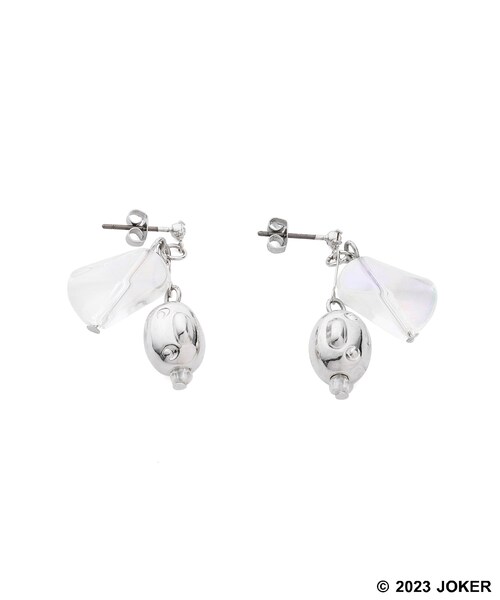 ROPE' PICNIC（ロペピクニック）の「【Pingu × ROPE' PICNIC】ポーチ付きクリアカラーピングーフェイスピアス（ピアス（両耳用）・レディース・ゴールド/シルバー・F）」の9枚目の写真