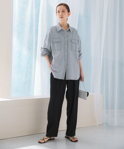 URBAN RESEARCH ROSSO（アーバンリサーチロッソ）の「『WEB/一部店舗限定』『撥水』センタープレスイージーパンツ（その他パンツ・レディース・ecru/black・36/38）」の19枚目の写真