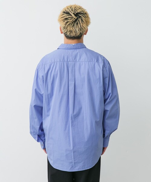URBAN RESEARCH DOORS(アーバンリサーチドアーズ)の「awasa レギュラーカラーシャツ(シャツ/ブラウス・メンズ・BLUE/BLUE ST・3/2)」の4枚目の写真
