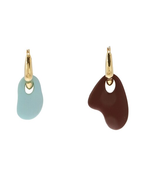 UN3D.(アンスリード)の「2WAY PLUMP PIERCE(ピアス(両耳用)・レディース・ボルドー/ターコイズ/ミックス・F)」の2枚目の写真