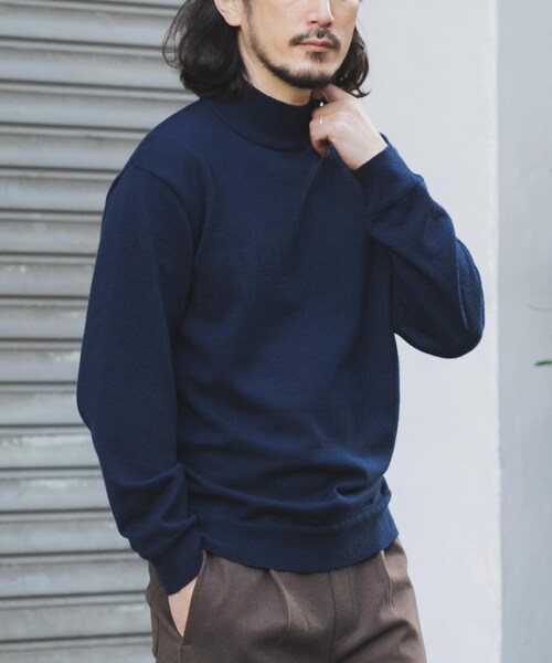 ITEMS URBANRESEARCH(アイテムズ アーバンリサーチ)の「SILK×WOOL MIX ハイネックセーター(ニット/セーター・メンズ・BGD/NVY/BLK・M/L)」の14枚目の写真