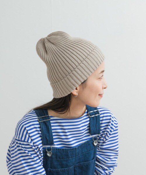 URBAN RESEARCH DOORS（アーバンリサーチドアーズ）の「コットンリネンニットキャップ（ニットキャップ/ビーニー・レディース・IVORY/GREGE/BLACK・one）」の3枚目の写真