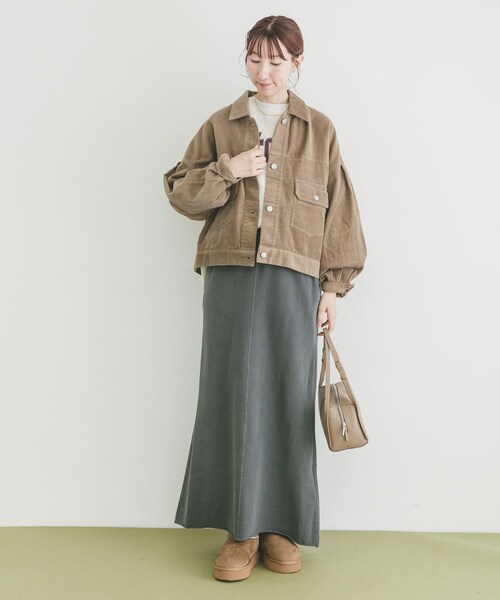 ITEMS URBANRESEARCH（アイテムズ アーバンリサーチ）の「コーデュロイジャケット（テーラードジャケット・レディース・BLK/BEG/CHERRY・FREE）」の19枚目の写真
