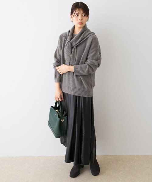 URBAN RESEARCH ROSSO（アーバンリサーチロッソ）の「F by ROSSO　ヘアリーニットプルオーバー+ニットスカーフ（ニット/セーター・レディース・OFF WHITE/BEIGE/GRAY・FREE）」の20枚目の写真