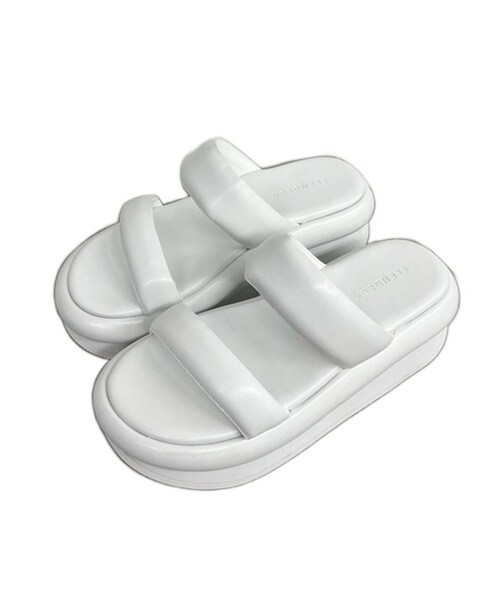 ELENDEEK（エレンディーク）の「2BANDO SANDAL（サンダル・レディース・オフホワイト/ブラック/ホワイト・37/38）」の2枚目の写真