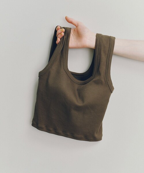 ADAM ET ROPE'(アダムエロペ)の「【OUR WACOAL×ADAM ET ROPE'】ベアテレコショートタンクトップ(タンクトップ・レディース・ブラック/ホワイト/ブラウン・L/M/S)」の20枚目の写真