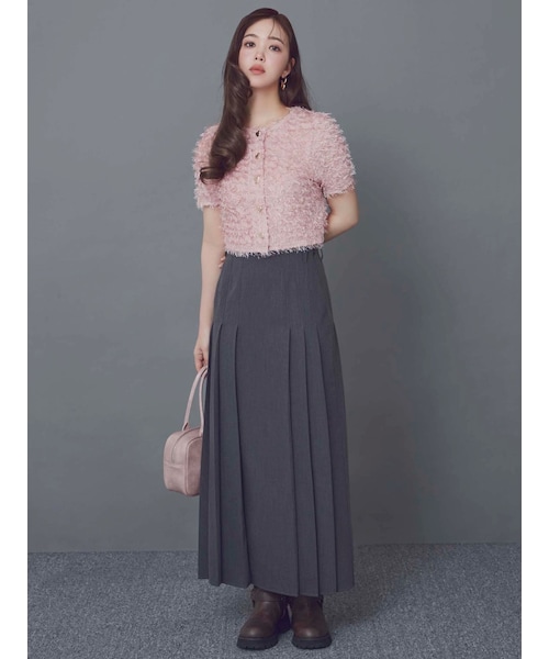 CALNAMUR（カルナムール）の「ランダムプリーツロングＳＫ（スカート・レディース・ライトグレー/チャコールグレー/グレー・F/S/M）」の22枚目の写真