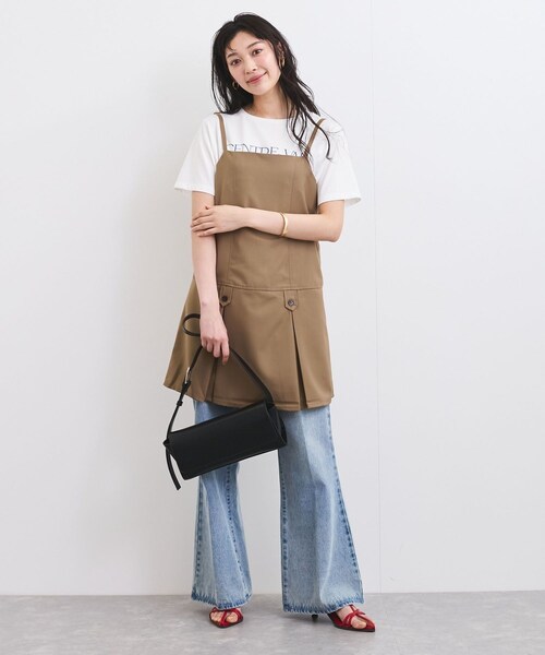 VIS（ビス）の「キャミソールミニワンピース（ワンピース・レディース・ライトグレー/カーキ・M/S）」の6枚目の写真