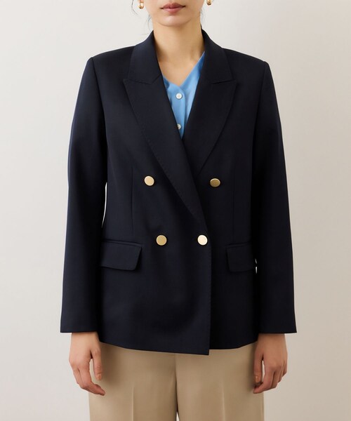 ROPE'（ロペ）の「ストレッチ金ボタンブレザージャケット（テーラードジャケット・レディース・ネイビー・36/38）」の15枚目の写真