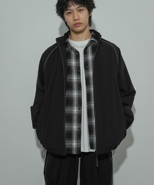 SENSE OF PLACE by URBAN RESEARCH（センスオブプレイスバイアーバンリサーチ）の「『セットアップ対応』パイピングスタンドブルゾン（ブルゾン・メンズ・BURGUNDY/BLACK/BEIGE・M/L）」の7枚目の写真