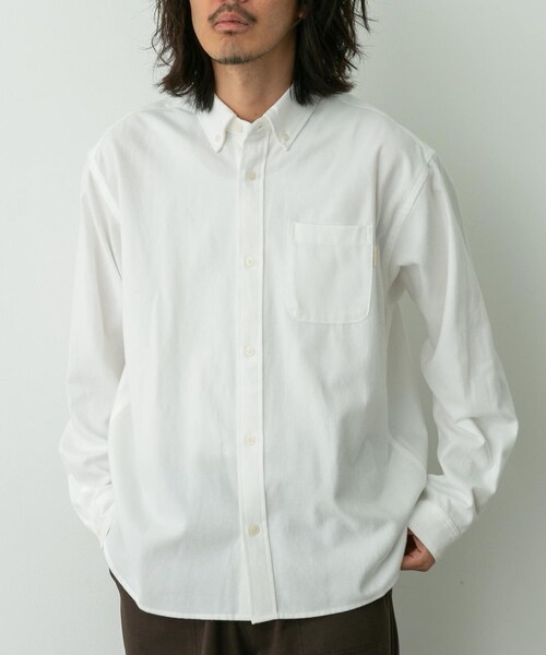 URBAN RESEARCH Sonny Label（アーバンリサーチサニーレーベル）の「シャギーオックスボタンダウンシャツ（シャツ/ブラウス・メンズ・オフ/グレー/ネイビー/グレーチェック・M/L/XL）」の6枚目の写真
