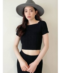 GYDA | オフショルケーブルニット TOPS(ニット/セーター)
