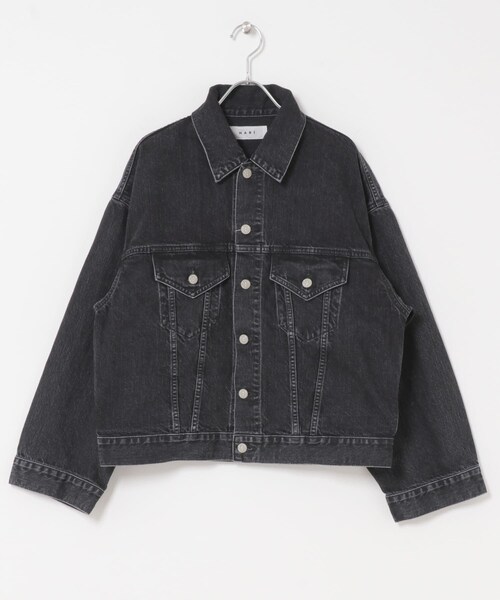 かぐれ(カグレ)の「HARi WIDE SLEEVE DENIM JACKET(デニムジャケット・レディース・BLACK/USED・2)」の4枚目の写真