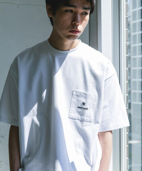 URBAN RESEARCH DOORS(アーバンリサーチドアーズ)の「『別注』Snow Peak Apparel×DOORS POCKET LOGO SHORT-SLEEVE T-SHIRTS(Tシャツ/カットソー・メンズ・WHITE/BLUEGRAY/FOLIAGE/CHARCOAL・M/L/XL)」の7枚目の写真