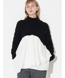 ELENDEEK | ASYMMETRY DOCKING KT(ニット/セーター)