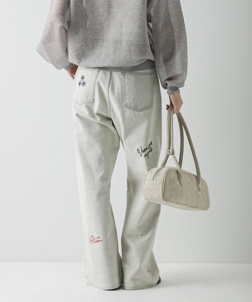 URBAN RESEARCH（アーバンリサーチ）の「『別注』PICCADILLY×URBAN RESEARCH　刺繍デニムパンツ（デニムパンツ・レディース・LT GRAY/LT INDIGO・36/38/40）」の5枚目の写真