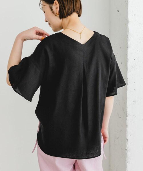 URBAN RESEARCH ROSSO（アーバンリサーチロッソ）の「F by ROSSO　リネンフレアスリーブブラウス（シャツ/ブラウス・レディース・BLUE/PINK/L/GRAY/BLACK・FREE）」の9枚目の写真