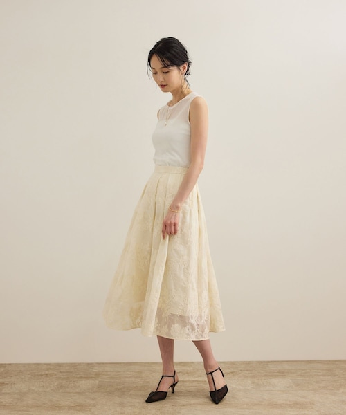 ROPE'（ロペ）の「【洗える】シアーフライスケープセットプルオーバー（Tシャツ/カットソー・レディース・ブラック/ホワイト/ブルー・F）」の19枚目の写真