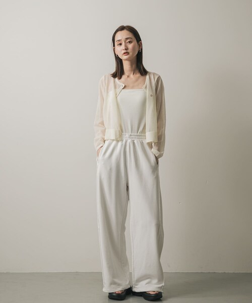 SENSE OF PLACE by URBAN RESEARCH（センスオブプレイスバイアーバンリサーチ）の「キリカエカーブスウェットパンツ（スウェットパンツ・レディース・GRAY/OFF WHITE・one）」の7枚目の写真