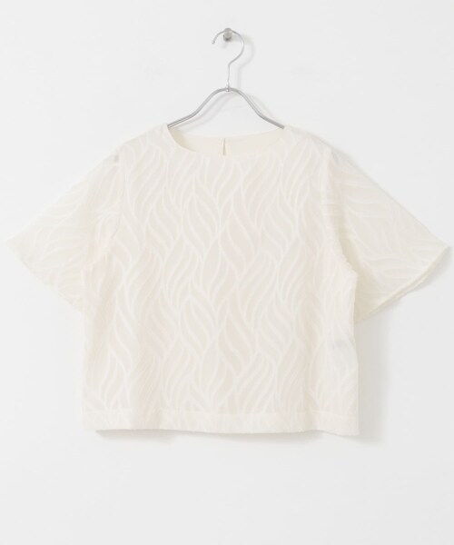 URBAN RESEARCH ROSSO（アーバンリサーチロッソ）の「セミシアーカットジャガードブラウス（シャツ/ブラウス・レディース・OFF WHITE/BLUE/BEIGE/NAVY・FREE）」の13枚目の写真