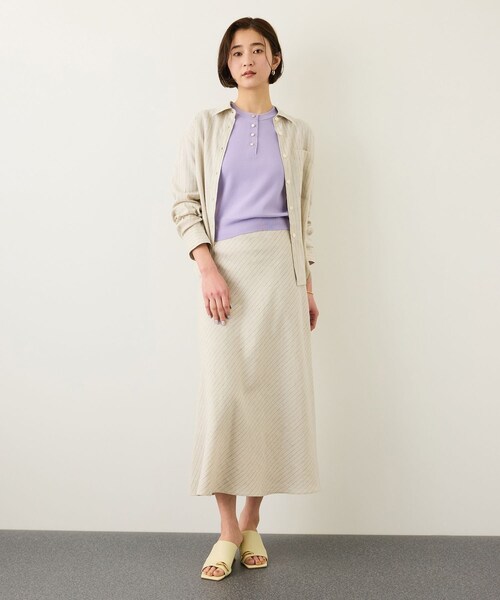 ROPE'（ロペ）の「前後2WAY 5分袖ニットプルオーバー/イージーケア（ニット/セーター・レディース・ブラック/ネイビー/ラベンダー/レッド・F）」の10枚目の写真