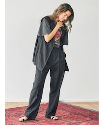 Ungrid | リネン混ハイウエストセンタープレスタックパンツ(その他パンツ)