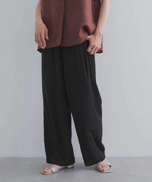 URBAN RESEARCH DOORS(アーバンリサーチドアーズ)の「『接触冷感/UVカット/吸水速乾/マシンウォッシャブル』ドライタッチリラックスパンツ(その他パンツ・レディース・BLACK/MOCHA/NAVY・S/M)」の8枚目の写真