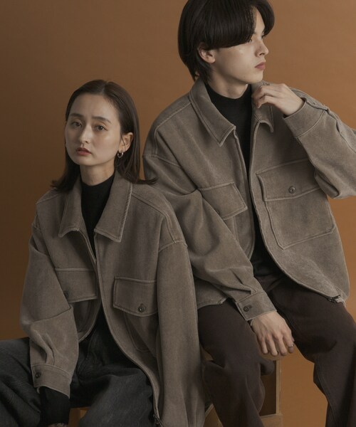 SENSE OF PLACE by URBAN RESEARCH(センスオブプレイスバイアーバンリサーチ)の「ヴィンテージツイルZIPブルゾン(ブルゾン・メンズ・BLACK/BROWN/PURPLE・M/L)」の18枚目の写真