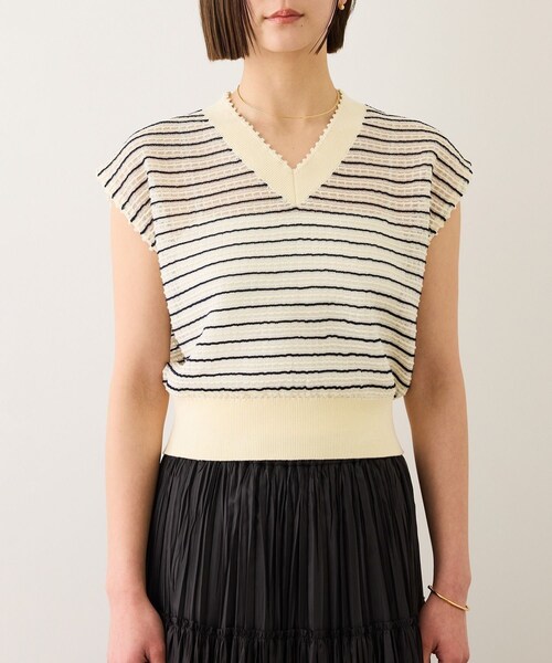 ROPE'（ロペ）の「ピンタックサマーノースリーブニット/イージーケア（ニット/セーター・レディース・ホワイト系/クリーム・F）」の15枚目の写真