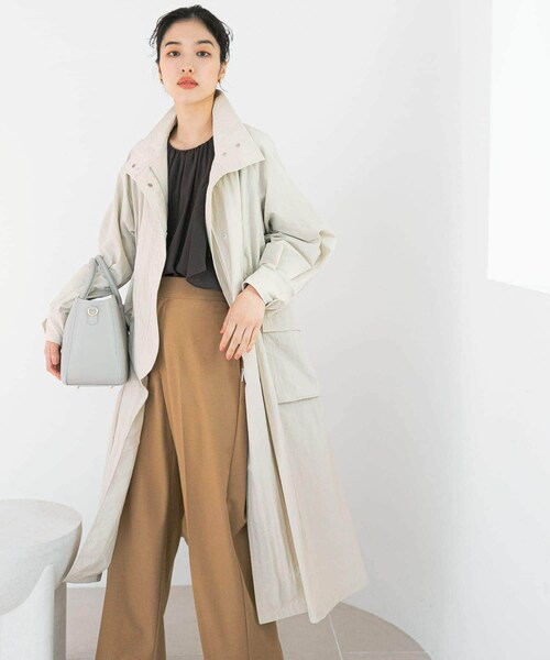 URBAN RESEARCH ROSSO（アーバンリサーチロッソ）の「撥水ボリュームモッズコート（モッズコート・レディース・BEIGE/OFF WHITE・FREE）」の5枚目の写真