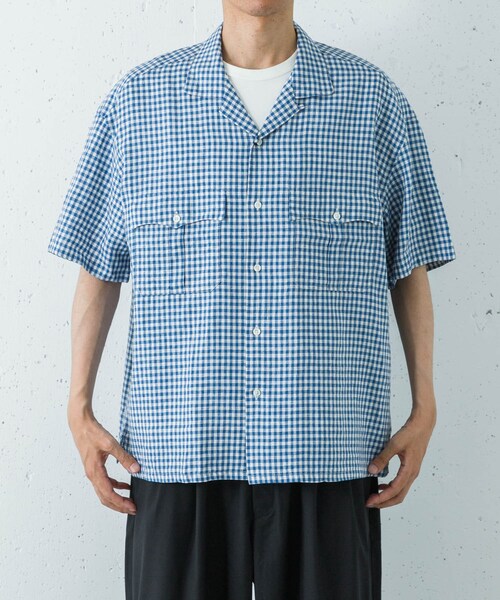 URBAN RESEARCH(アーバンリサーチ)の「PORTER CLASSIC KEROUAC LINEN GINGHAM CHECK SHIRTS(シャツ/ブラウス・メンズ・BLACK/F.BLUE/RED・XL/XXL/XXXL)」の10枚目の写真