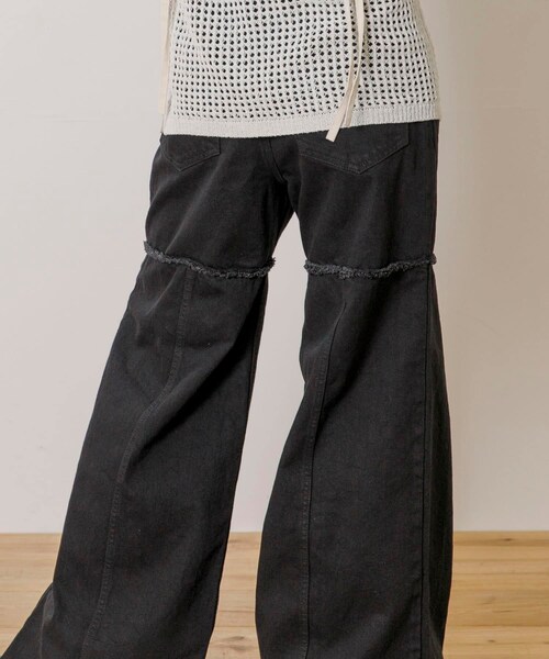 THE GOODLAND MARKET（ザグッドランドマーケット）の「old honey　-OH- 45℃ pants（その他パンツ・レディース・white/black・FREE）」の14枚目の写真