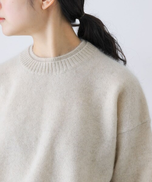 かぐれ（カグレ）の「TICCA　ヤククルーネックプルオーバー（ニット/セーター・レディース・ivory/light blue/grey・FREE）」の15枚目の写真