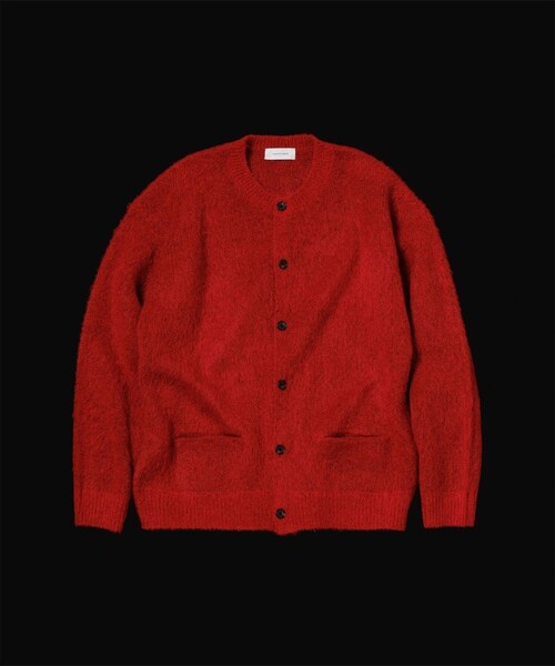 ADAM ET ROPE'（アダムエロペ）の「モヘアミックス オーバーサイズ クルーネックカーディガン（カーディガン/ボレロ・メンズ・ブラック/キャメル/カーキ/レッド・L/M）」の16枚目の写真