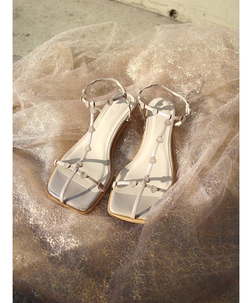 merry jenny（メリージェニー）の「ハートナローサンダル（サンダル・レディース・アイボリー/ブラック/ワイン/パープル・M/L）」の11枚目の写真