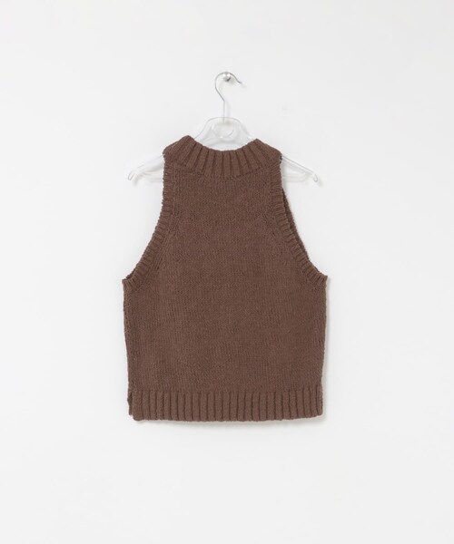 LAATO（ラート）の「mix knit vest（ベスト・レディース・クリーム/コーヒー・Free）」の8枚目の写真