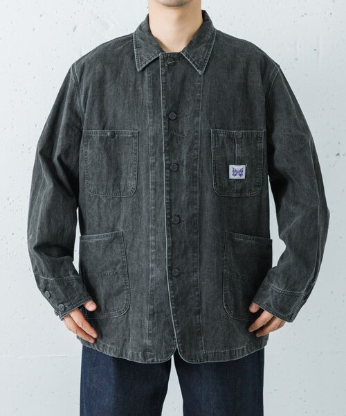 URBAN RESEARCH(アーバンリサーチ)の「Needles COVERALL SUMI DYE(デニムジャケット・メンズ・BLACK・S/M)」の4枚目の写真