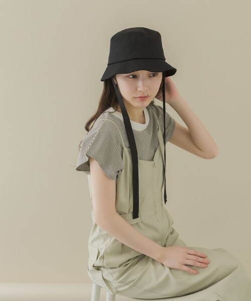 SMELLY（スメリー）の「コットンリボンバケットハット（ハット・レディース・BLK/IVO・-）」の18枚目の写真
