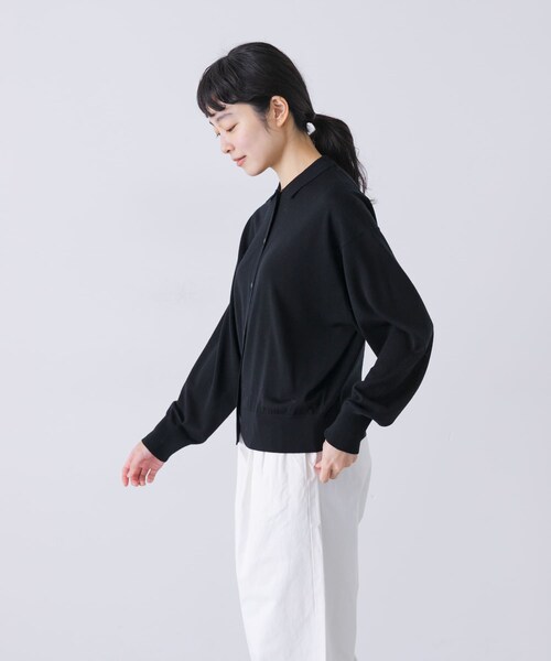 かぐれ（カグレ）の「ウールポロニットカーディガン（カーディガン/ボレロ・レディース・RED/BROWN/BLACK・Free）」の9枚目の写真