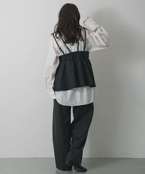 SENSE OF PLACE by URBAN RESEARCH（センスオブプレイスバイアーバンリサーチ）の「レイヤードデザインビスチェ（その他トップス・レディース・BLACK/BROWN・One）」の9枚目の写真