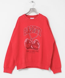 GANNI | GANNI ISOLI CREWNECK CHERRY(スウェット)