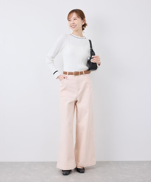 ROPE' PICNIC（ロペピクニック）の「【ウエスト革命デニム】Pinkウエストシェイプワイドデニム（デニムパンツ・レディース・ピンク・36/38/40）」の5枚目の写真