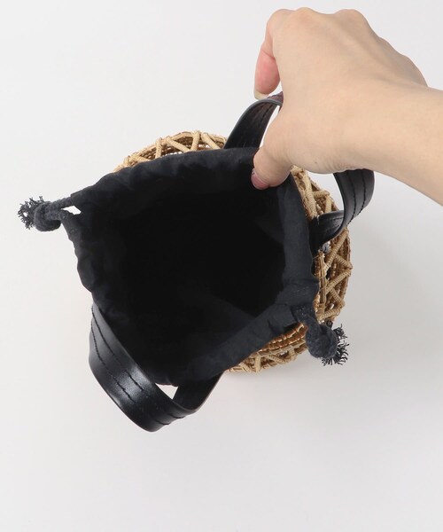 URBAN RESEARCH Sonny Label（アーバンリサーチサニーレーベル）の「TARANGO　ミニカゴバッグ（かごバッグ・レディース・OFF/BLACK・one）」の12枚目の写真