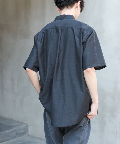 URBAN RESEARCH DOORS(アーバンリサーチドアーズ)の「FORK&SPOON Nylon Wool シャツ(シャツ/ブラウス・メンズ・BLACK/TAUPE・4/5)」の6枚目の写真