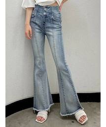 GYDA | H/W フィットフレアデニムパンツ(デニムパンツ)