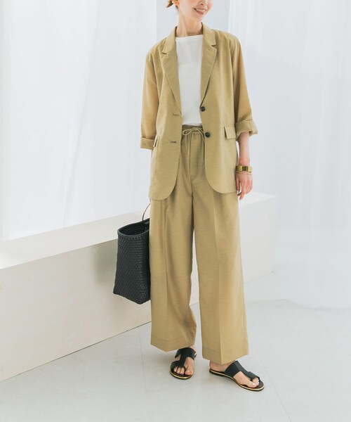 URBAN RESEARCH ROSSO（アーバンリサーチロッソ）の「シアージャケット（テーラードジャケット・レディース・bk×white/beige・FREE）」の6枚目の写真
