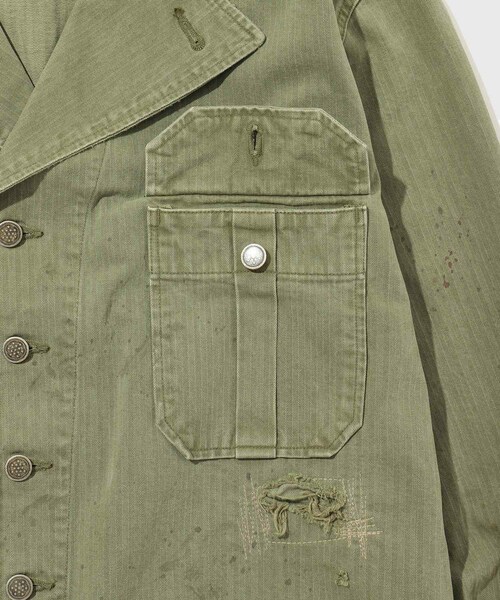 ADAM ET ROPE'（アダムエロペ）の「【BOWWOW/バウワウ】M41 HBT JK（ミリタリージャケット・メンズ・オリーブ・L/M）」の13枚目の写真