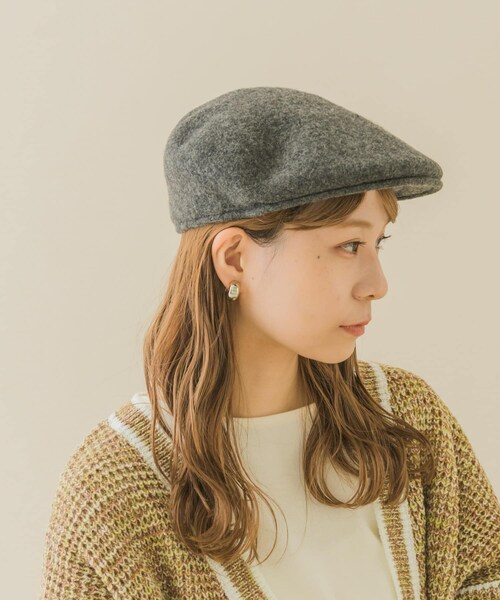 SMELLY（スメリー）の「ベーシックウールハンチング（ハンチング/ベレー帽・レディース・BLK/CGY・-）」の2枚目の写真