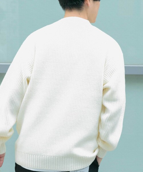 ITEMS URBANRESEARCH（アイテムズ アーバンリサーチ）の「マシンウォッシャブル 片畦モックネックニット（ニット/セーター・メンズ・IVO/CML/GRN/BLU/BLK・M/L）」の9枚目の写真